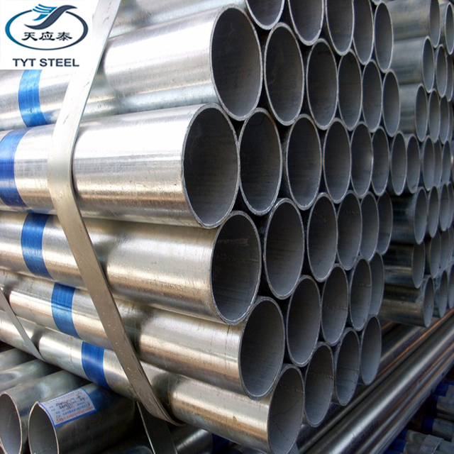 threaded BS 1387 Hot dip galvanized steel pipe for water pipe constrcution